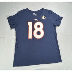 Nike Tee Denver Broncos‎ #18 Manning T-shirt women's XL Super Bowl 50